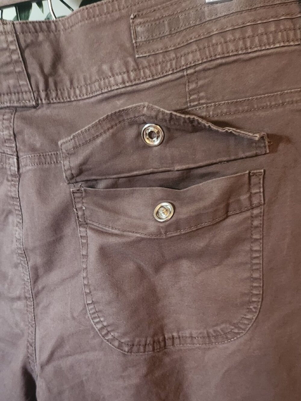 Brown Rhinestone Embroidered Bermuda Shorts - Picture 5 of 10